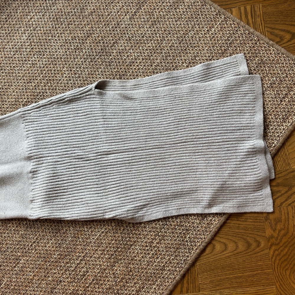 Free People Gray Ribbed Knit Scarf - Picture 2 of 3